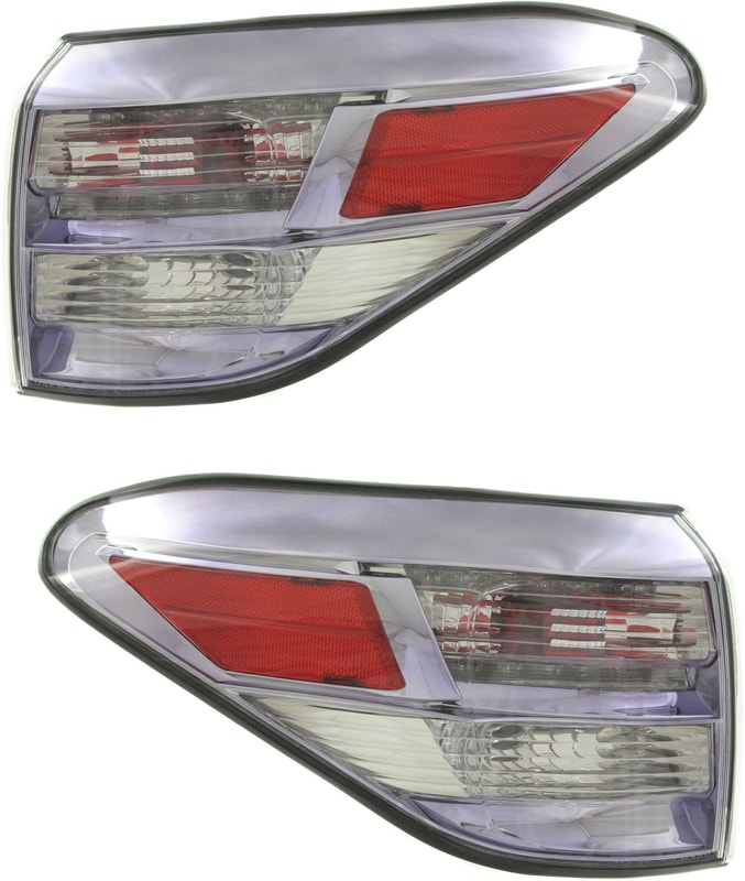 Tail Light Pair/Set for 2010-2012 Lexus RX450H, Right (Passenger) and Left (Driver), Outer, Lens and Housing, Japan Built Vehicle Replacement