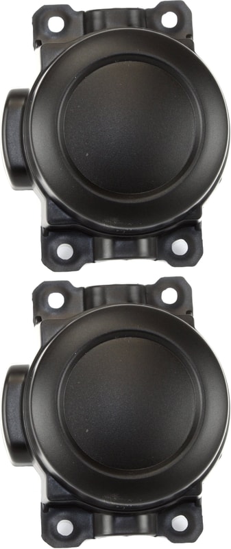 Fog Light Cover Opening Pair/Set for 2014-2020 Mitsubishi Outlander/ 2011-2020 Outlander Sport/RVR, Right (Passenger) and Left (Driver), Textured Replacement