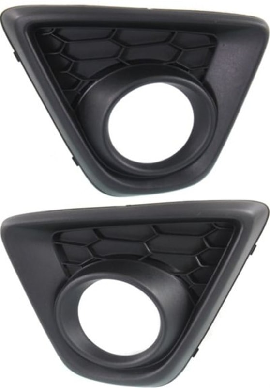 Front Fog Light Molding Pair/Set for Mazda CX-5 2013-2015, Right (Passenger) and Left (Driver), Primed (Ready to Paint) Replacement