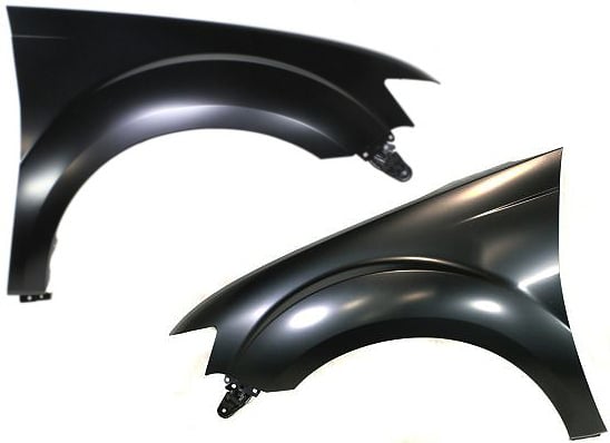 Front Fender Pair/Set for 2010-2013 Mitsubishi Outlander, Right (Passenger) and Left (Driver), Primed (Ready to Paint), Compatible with 7 Passenger Seating - Replacement