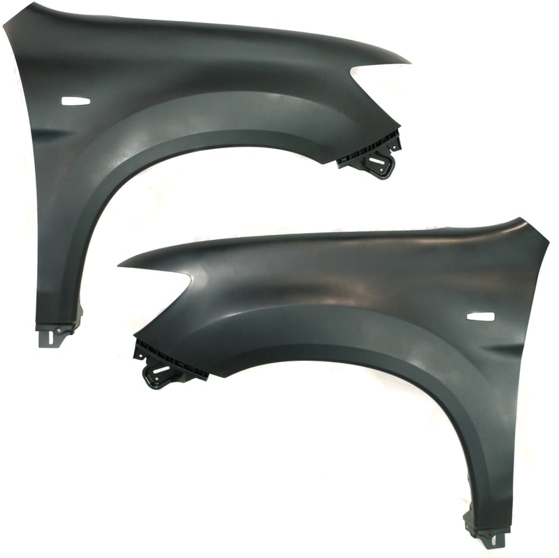 Front Fender Pair/Set for 2011-2015 Mitsubishi Outlander Sport/RVR, Right (Passenger) and Left (Driver), Primed (Ready to Paint) Replacement
