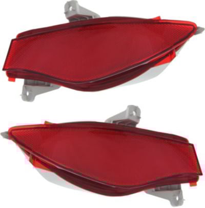 Rear Bumper Reflector Light Pair/Set for Mazda CX-7 2010-2012, Right (Passenger) and Left (Driver) Outer, Replacement