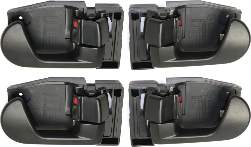 Front Interior Door Handle Pair/Set for 2004-2011 Mitsubishi Endeavor & 2004-2012 Galant, Right (Passenger) and Left (Driver), Pair/Set of 4 Rear, Replacement