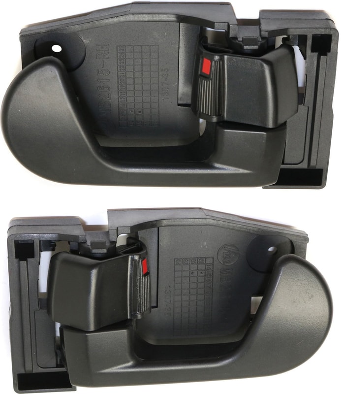 Front Interior Door Handle Pair/Set for Mitsubishi Endeavor (2004-2011), Galant (2004-2012), Right (Passenger) and Left (Driver), Replacement