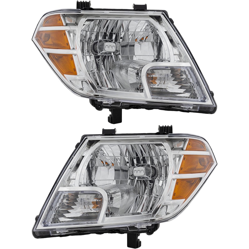 Headlight Assembly for Nissan Frontier 2009-2021, Right (Passenger) and Left (Driver), Halogen Replacement Pair/Set