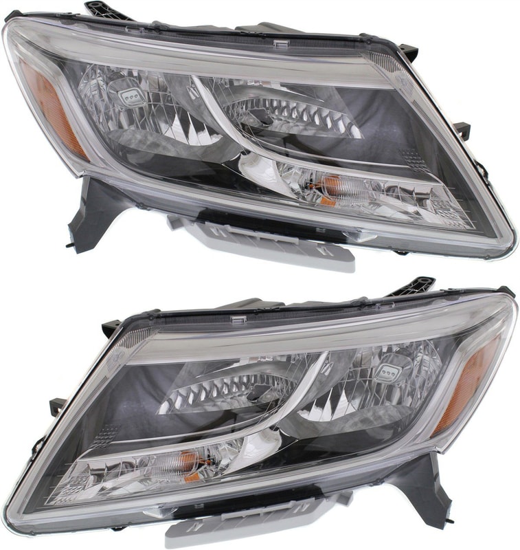 Headlight Assembly Pair/Set for Nissan Pathfinder 2013-2016, Includes Right (Passenger) and Left (Driver) Halogen Lights, Suitable for 2014-2014 Hybrid Model, Replacement