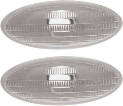 Front Side Marker Light Pair/Set for Nissan Cube (2009-2014), Leaf (2011-2012), Juke (2011-2014) with Right (Passenger) and Left (Driver) Lens and Housing Replacement