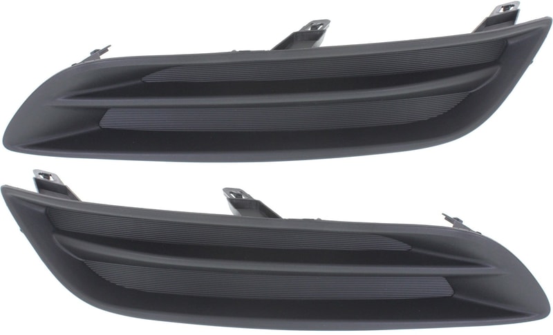 Front Fog Light Cover for Nissan Sentra 2013-2015, Right (Passenger) and Left (Driver), Primed (Ready to Paint), Without Fog Light Hole, Replacement Pair/Set