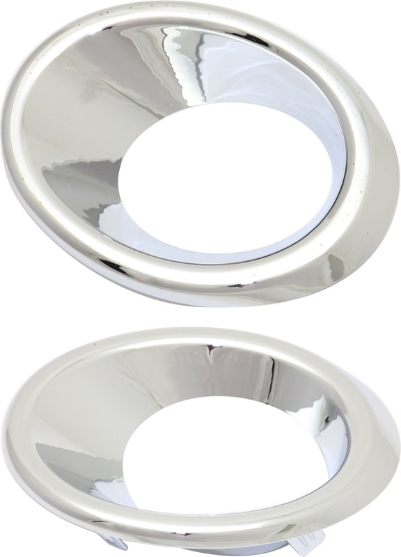 Front Fog Light Molding for Nissan Pathfinder 2013-2016, Right (Passenger) and Left (Driver), Chrome Finisher, Fit 2014 Hybrid Model, Replacement Pair/Set