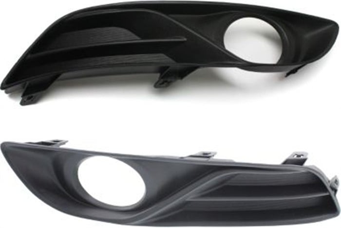 Front Fog Light Molding for 2013-2015 Nissan Sentra, Right (Passenger) and Left (Driver) Side, Textured, Standard Type, Compatible with S, SL, SV Models - Replacement Pair/Set