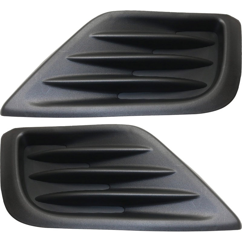 Fog Light Cover Pair/Set for Nissan Altima 2016-2018, Right (Passenger) and Left (Driver), Textured Black Replacement
