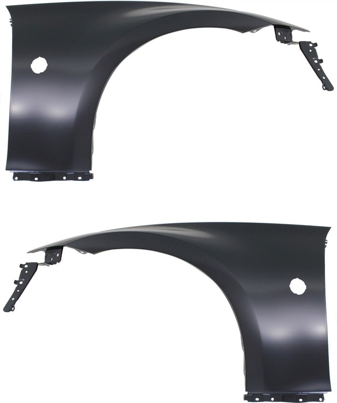 Front Fender Pair/Set for Nissan 370Z 2009-2019, Right (Passenger) and Left (Driver) Side, Primed (Ready to Paint), Compatible with Convertible 2009-2019/Coupe 2009-2014, Replacement.