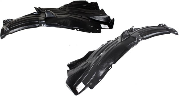 Front Fender Liner Pair/Set for Nissan 350Z 2003-2009, Right (Passenger) and Left (Driver) Rear Section, Replacement