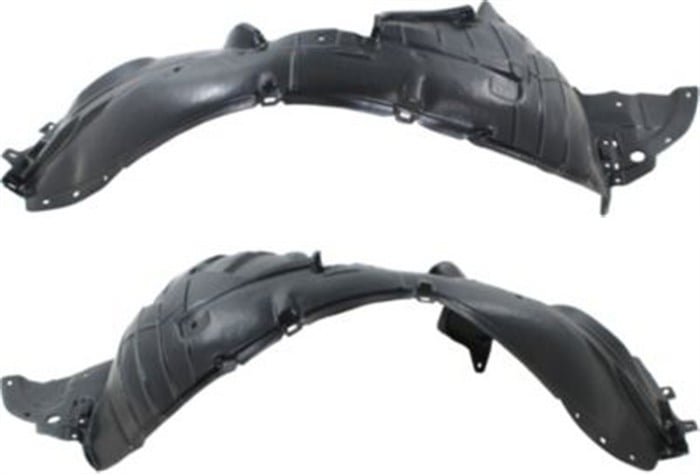 Front Fender Liner Pair/Set for 2009-2014 Nissan Cube, Right (Passenger) and Left (Driver) Replacement Set