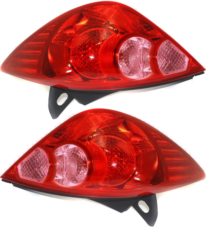 Tail Light Assembly for Nissan Versa 2007-2012, Right (Passenger) and Left (Driver), Halogen, Pair/Set of 2, Replacement