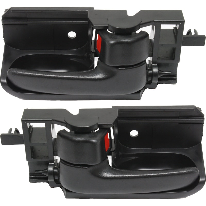 Interior Door Handle Pair/Set for Toyota Corolla/Matrix 2003-2008, Tacoma 2005-2015, Front or Rear, Right (Passenger) and Left (Driver), Pair/Set of 2, Plastic, Black, Replacement