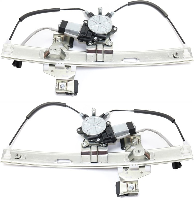 Pair/Set - Rear Window Regulator for Pontiac Grand Prix 2004-2008, Power with Motor, Right (Passenger) and Left (Driver), Replacement Set