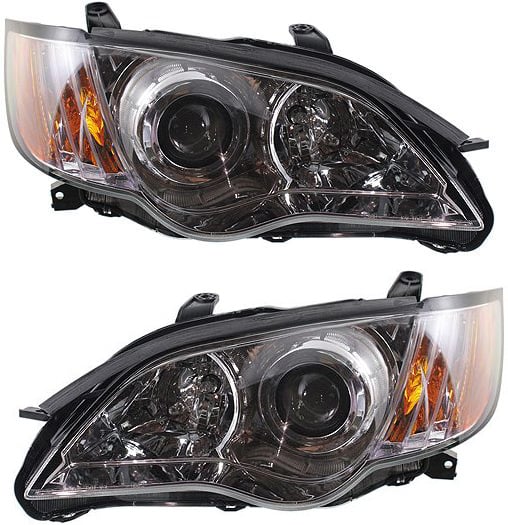 Headlight Assembly Pair/Set for Subaru Legacy 2008-2009, Halogen, Right (Passenger) and Left (Driver) Side - Replacement