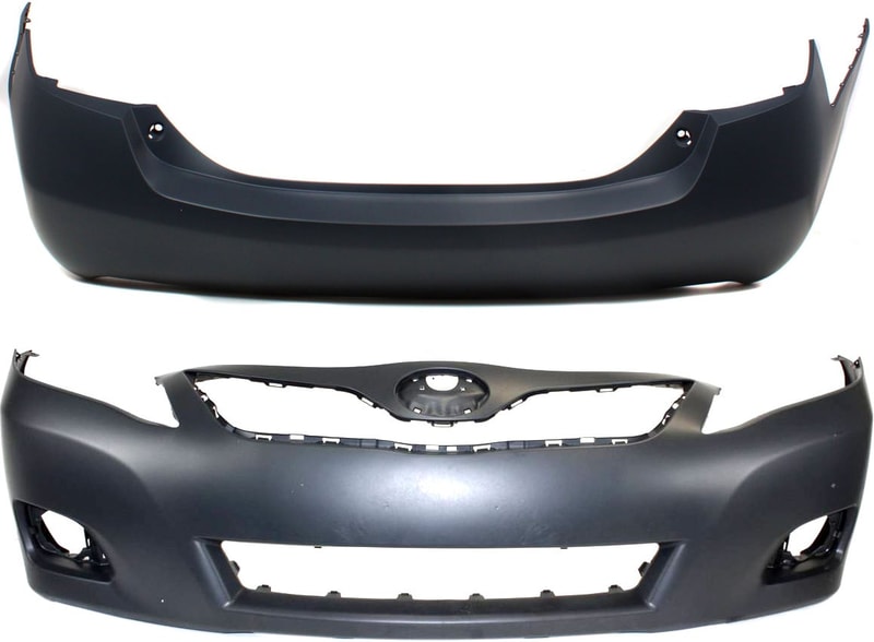 Front and Rear Bumper Cover Set for 2010-2011 Toyota Camry Hybrid Model, USA Built, Primed (Ready to Paint) Replacement