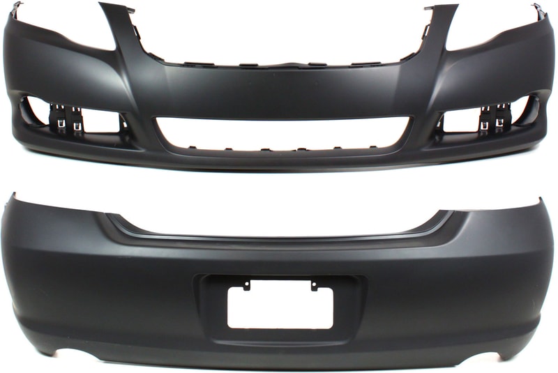 Front and Rear Bumper Cover Set for Toyota Avalon 2008-2010 - Set of 2, Primed (Ready to Paint) Replacement