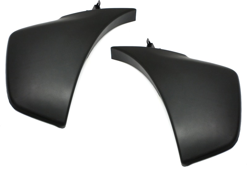 Front Bumper End Pair/Set for 2012-2015 Toyota Tacoma, Right (Passenger) and Left (Driver), Textured, Excluding X-Runner Model, with Wheel Opening Flares, Replacement