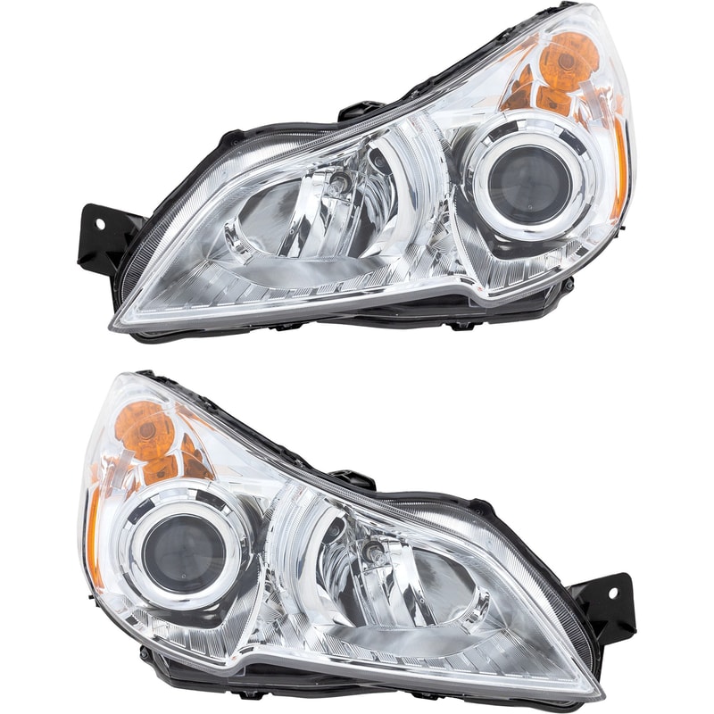 Headlight Assembly for Subaru Legacy/Outback 2010-2012, Halogen, Right (Passenger) and Left (Driver), Replacement Pair/Set