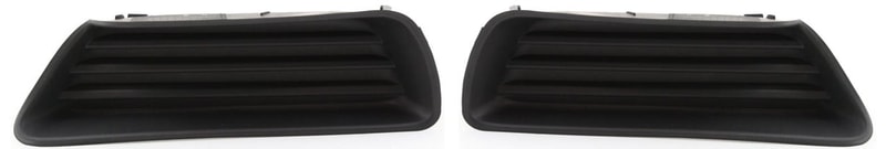 Front Fog Light Cover Pair/Set for 2007-2009 Toyota Camry, Right (Passenger) and Left (Driver), Primed (Ready to Paint), without Fog Light Hole, Replacement
