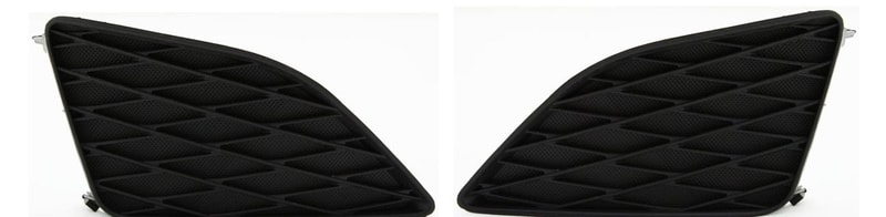 Front Fog Light Cover Pair/Set for 2009-2010 Toyota Corolla, Right (Passenger) and Left (Driver), Primed (Ready to Paint), Without Fog Light Hole Replacement