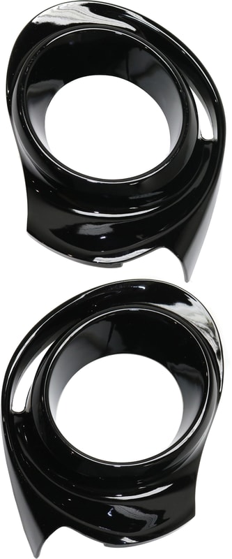 Front Fog Light Molding Pair/Set for 2015-2016 Toyota Prius C, Right (Passenger) and Left (Driver), Paint to Match Replacement