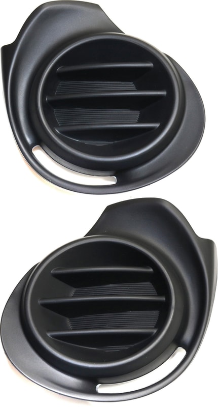Front Fog Light Cover for 2015 Toyota Prius C, Right (Passenger) and Left (Driver), Textured Black Replacement Pair/Set