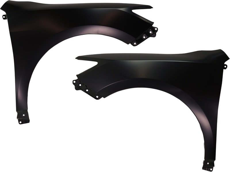 Front Fender Pair/Set for Toyota Camry 2012-2014, Right (Passenger) and Left (Driver) Sides, Primed (Ready to Paint), Without Signal Light Hole, Replacement