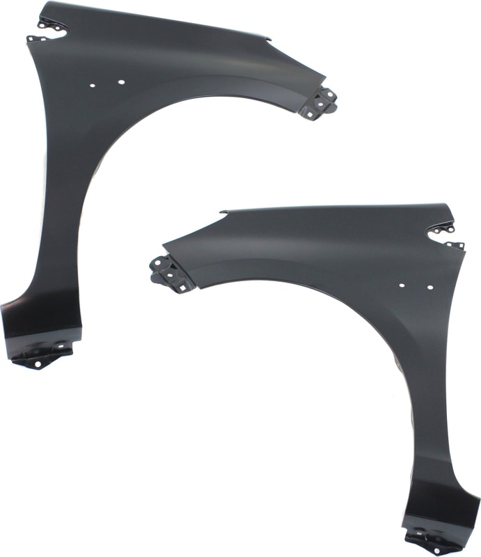 Front Fender Pair/Set for Toyota Prius C 2012-2016, Right (Passenger) and Left (Driver), Primed (Ready to Paint), Steel Replacement
