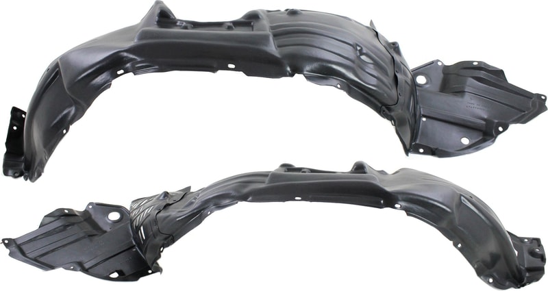 Front Fender Liner Pair/Set for 2011-2013 Toyota Highlander, Right (Passenger) and Left (Driver), with Towing Package (Excludes Hybrid Models), Replacement