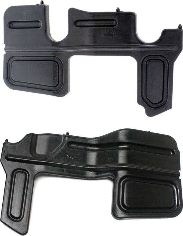 Radiator Support Pair/Set for Toyota Corolla 2014-2016, Right (Passenger) and Left (Driver) Side Deflector, Plastic Replacement