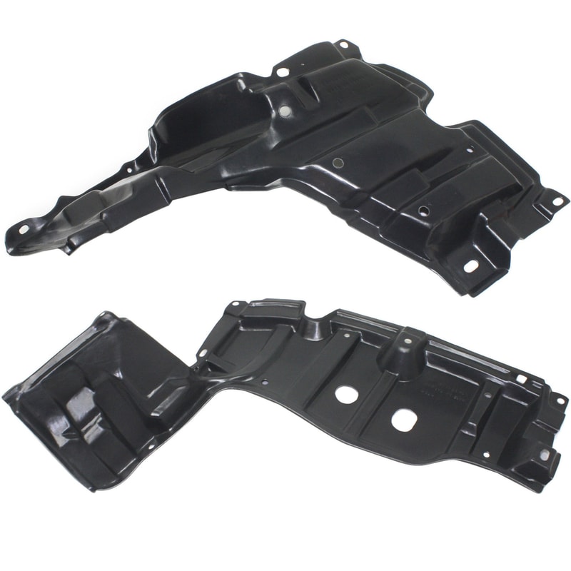 Engine Splash Shield Pair/Set for Toyota Yaris Hatchback, 2014-2019, Right (Passenger) and Left (Driver) Under Cover, France Built Vehicle Replacement