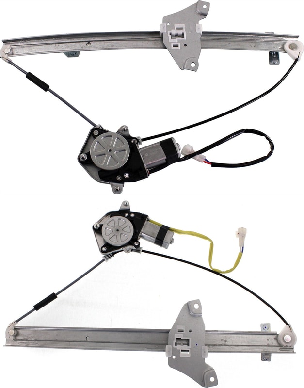 Pair/Set - Front Window Regulator for Toyota RAV4 1996-1997, Right (Passenger) and Left (Driver), Power, With Motor, Replacement Set