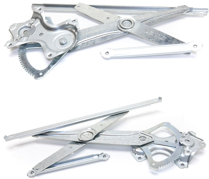 Pair/Set - Front Window Regulator for Toyota Prius C (2012-2019) and Camry (2018-2019), Power, Without Motor, Right (Passenger) and Left (Driver), Non-Hybrid, Japan Built Vehicle, Replacement