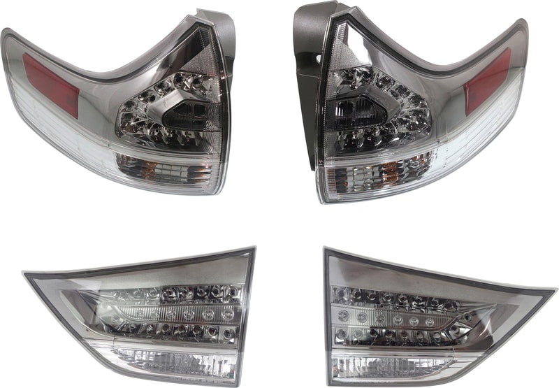 Tail Light Assembly for Toyota Sienna 2011-2020, Right (Passenger) & Left (Driver), Inner & Outer, SE Model Replacement