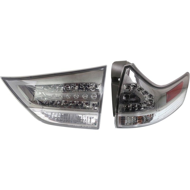Tail Light Assembly for 2011-2020 Toyota Sienna, Right (Passenger) Outer, Halogen, Set of 2 Replacement