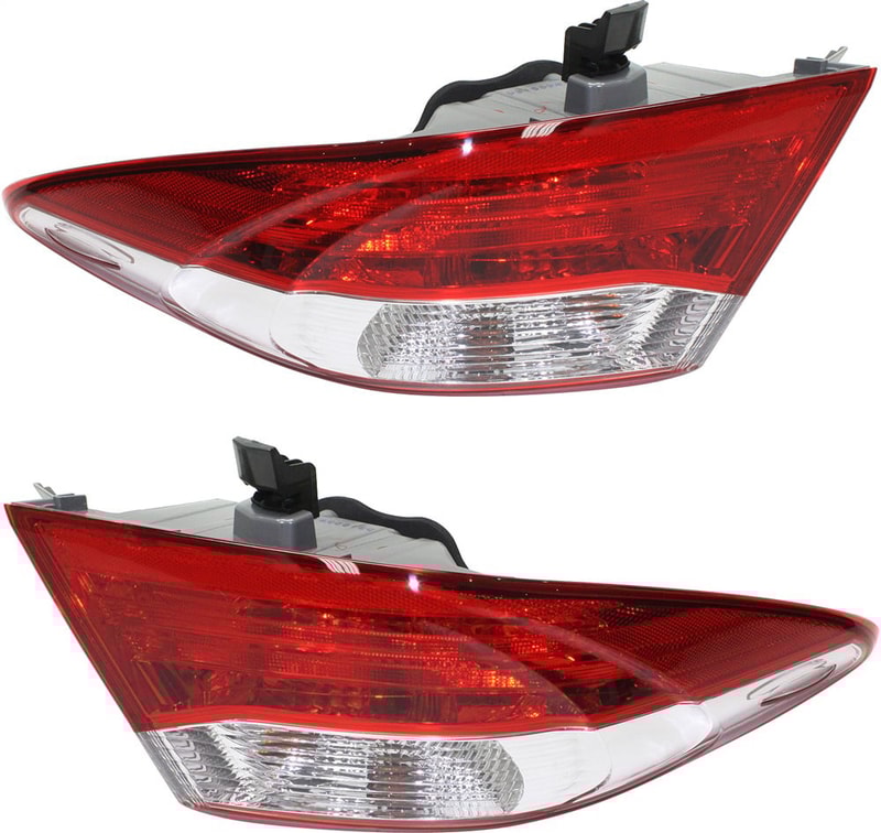 Tail Light Assembly Pair/Set for 2015-2017 Toyota Camry, Outer, Right (Passenger) and Left (Driver), Replacement