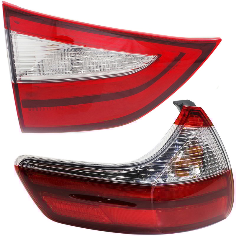 Tail Light Set for 2015-2019 Toyota Sienna, Left (Driver) Inner and Outer Replacement