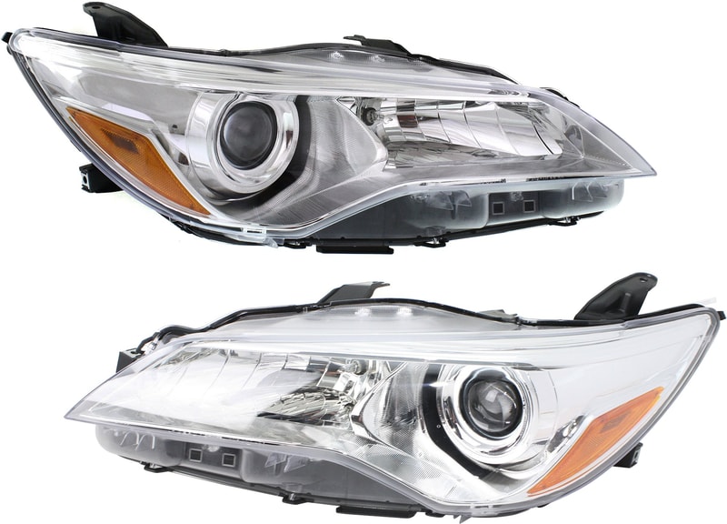 Headlight Pair/Set for Toyota Camry 2015-2017, Right (Passenger) and Left (Driver) Head Light Replacement
