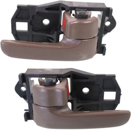 Front Door Handle Pair/Set for Toyota Sienna 1999-2003, Right (Passenger) and Left (Driver), Interior, Oak, No Case, Japan/USA Built, Equivalent to Rear Parts, Replacement