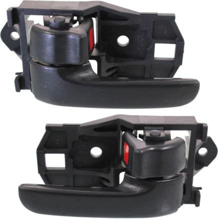 Front Door Handle Pair/Set for Toyota Camry 1997-2001, Toyota Sienna 1998-2003, Right (Passenger) and Left (Driver), Inside, Black, Japan/USA Built (=Rear), Replacement