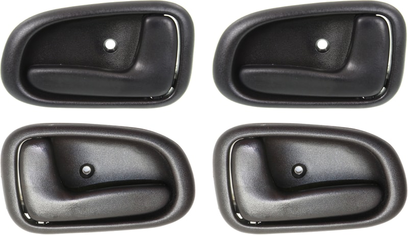 Front and Rear Door Handle Pair/Set for Geo Prizm 1993-1997, Right (Passenger) and Left (Driver), Brown Plastic, Compatible with Sedan and Wagon Models - Replacement