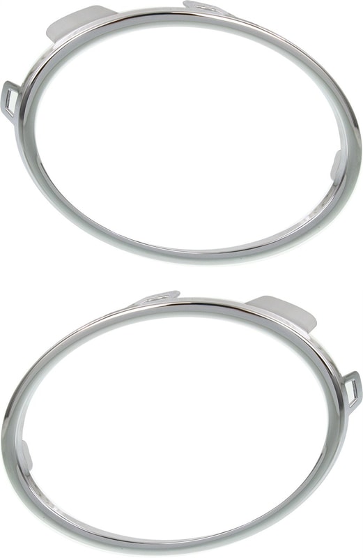 Front Fog Light Molding Pair/Set for Volkswagen Golf 2010-2014, Tiguan 2012-2017, Tiguan Limited 2017-2018, Right (Passenger) and Left (Driver), Chrome Replacement