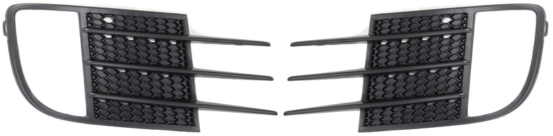 Front Fog Light Molding Pair/Set for 2010-2014 GTI, Right (Passenger) and Left (Driver), Textured Black Opening, Replacement