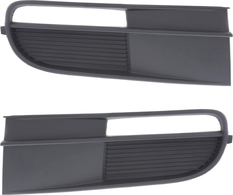 Fog Light Cover Pair/Set for Volkswagen Beetle 2012-2019, Right (Passenger) and Left (Driver), Black Replacement