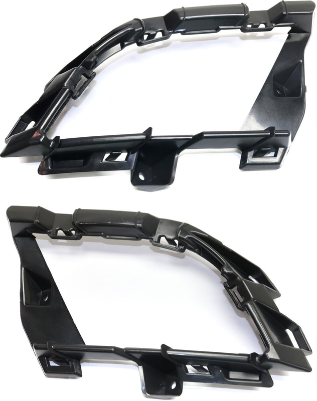 Fog Light Bracket Pair/Set for Volkswagen Jetta Sedan/Hybrid 2015-2018, Right (Passenger) and Left (Driver), Textured, Excludes GLI Models, Replacement