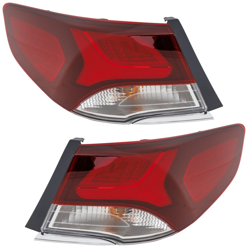 LED Tail Light Assembly Pair/Set for Sonata 2018-2019, Outer, Right (Passenger) and Left (Driver), Excluding Hybrid Model, Replacement